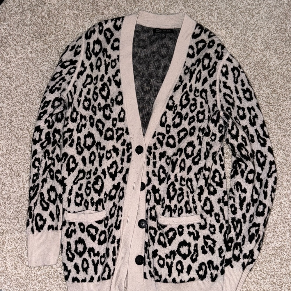 Banana republic, leopard cardigan, size, medium